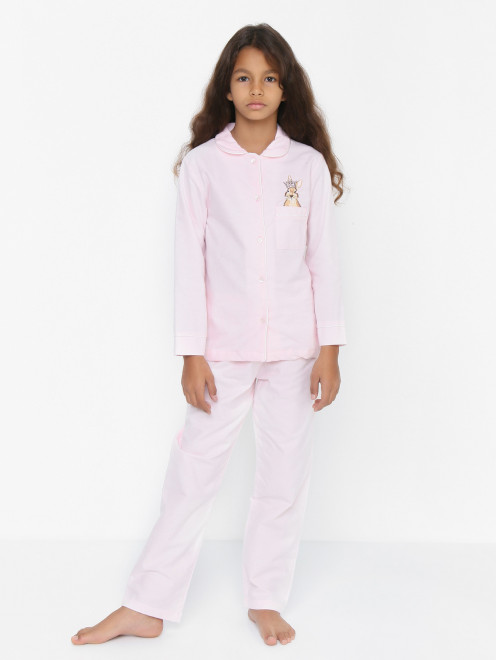 Хлопковая пижама с вышивкой Story Loris - МодельОбщийВид