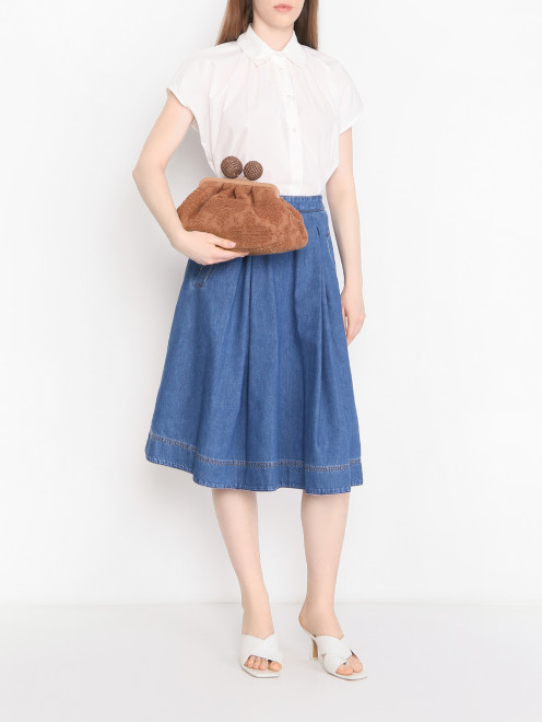 Клатч из хлопка с узором Weekend Max Mara - МодельОбщийВид