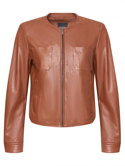 Куртка из кожи на молнии Weekend Max Mara - Общий вид