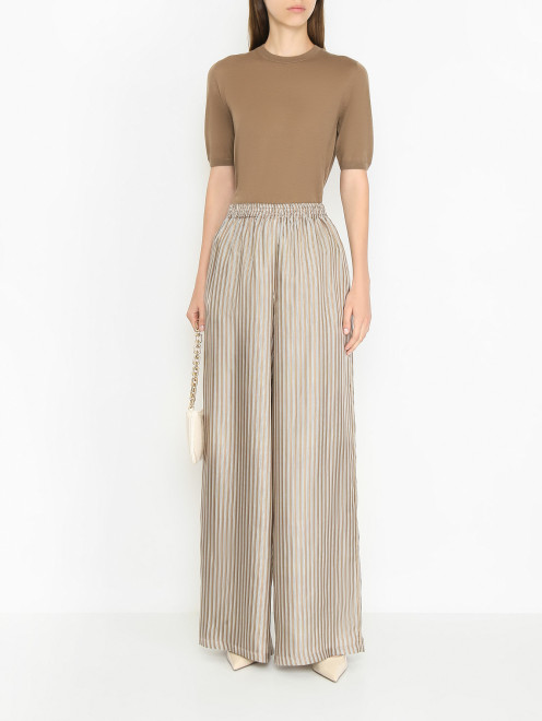 Джемпер из тонкой шерсти с короткими рукавами Max Mara - МодельОбщийВид