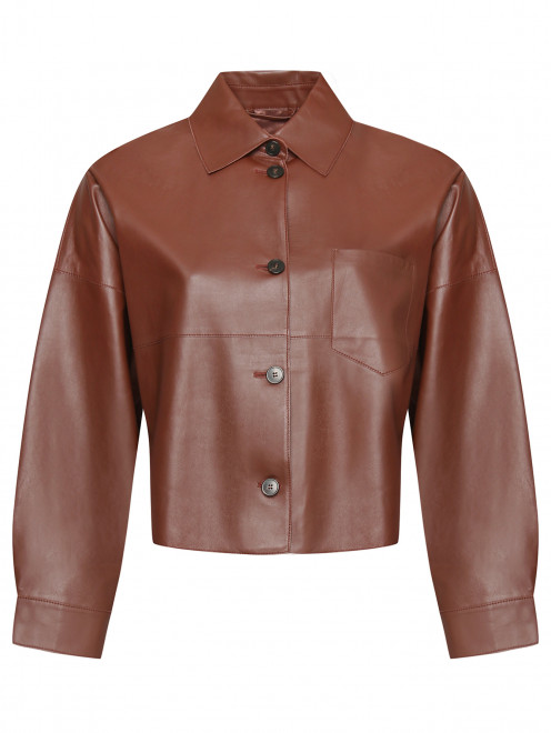 Кожаная куртка-рубашка Weekend Max Mara - Общий вид