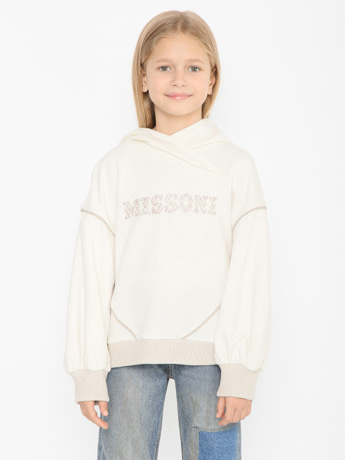 Худи из хлопка с монограммой Missoni - МодельВерхНиз