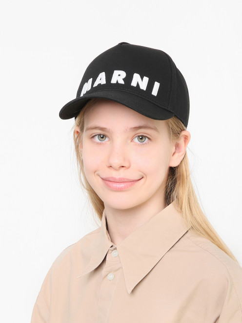 Бейсболка из хлопка с логотипом Marni - МодельОбщийВид
