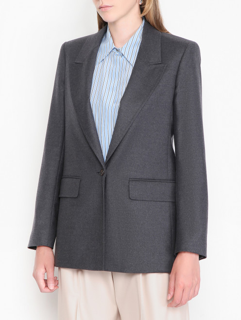 Жакет однотонный из шерсти Max Mara - МодельВерхНиз