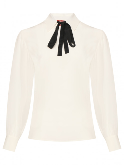Однотонная блуза из шелка Max Mara - Общий вид