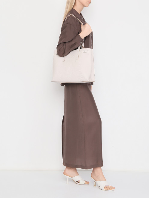 Сумка-тоут из крупнозернистой кожи Gianni Chiarini - МодельВерхНиз