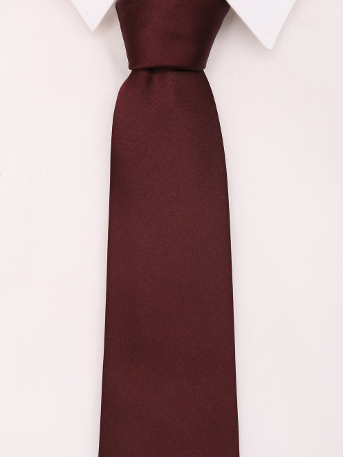 Однотонный галстук из шелка Isaia - МодельОбщийВид