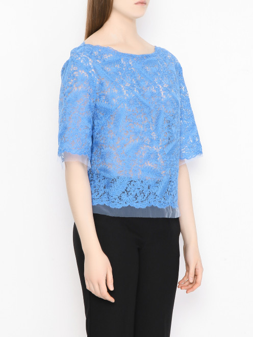Блуза из кружева с коротким рукавом Ermanno Scervino - МодельВерхНиз