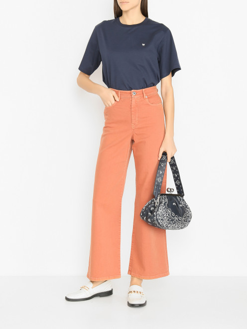 Базовая футболка из хлопка Weekend Max Mara - МодельОбщийВид