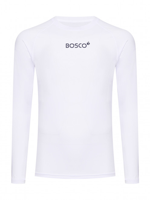 Однотонный лонгслив с логотипом BOSCO - Общий вид