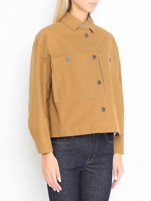 Куртка из хлопка с карманами Weekend Max Mara - МодельВерхНиз