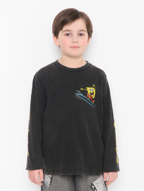 Лонгслив из хлопка с принтом Stella McCartney kids - МодельВерхНиз