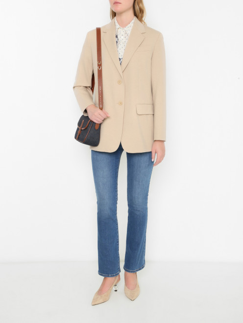 Туфли из кожи с фигурным каблуком Weekend Max Mara - МодельОбщийВид