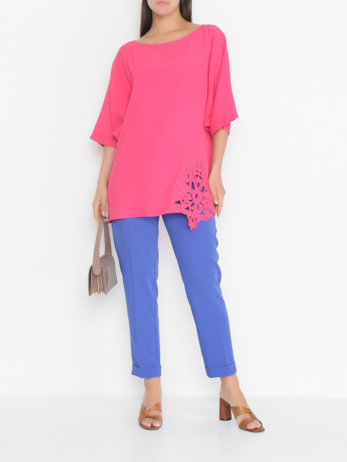 Блуза с вышивкой Marina Rinaldi - МодельОбщийВид