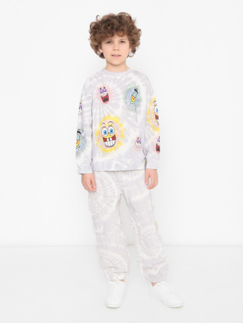 Толстовка из хлопка с принтом Stella McCartney kids - МодельОбщийВид