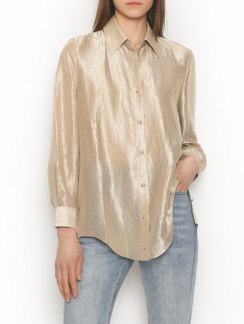 Свободная блуза с золотыми пуговицами Ellassay - МодельОбщийВид