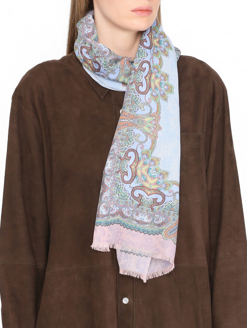 Шарф из хлопка и модала Etro - МодельОбщийВид