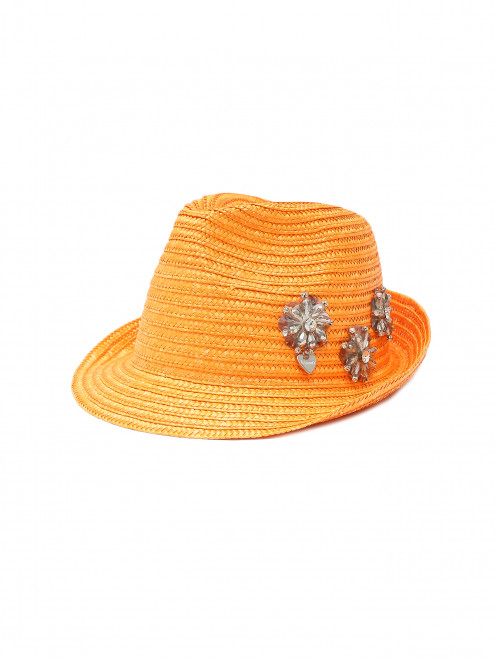 Соломенная шляпа с бусинами IL Trenino - Общий вид