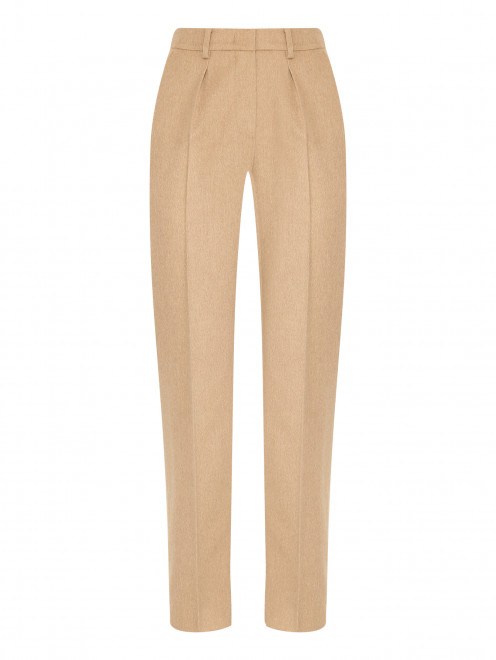 Брюки из шерсти с защипами Max Mara - Общий вид