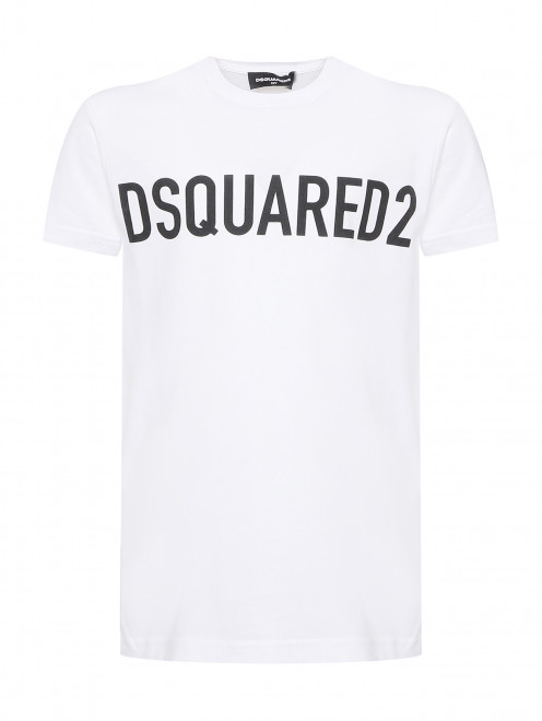 Футболка из хлопка с логотипом  Dsquared2 - Общий вид