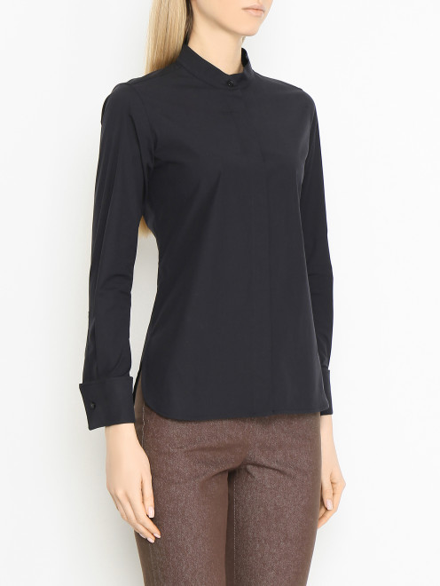 Хлопковая однотонная рубашка Max Mara - МодельВерхНиз