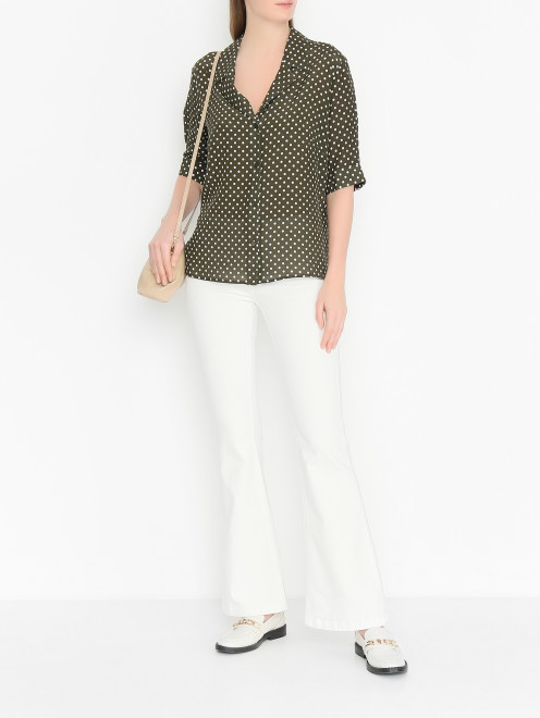 Блуза из шелка в горошек Luisa Spagnoli - МодельОбщийВид
