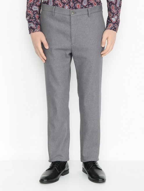 Брюки из смешанного хлопка Etro - МодельВерхНиз
