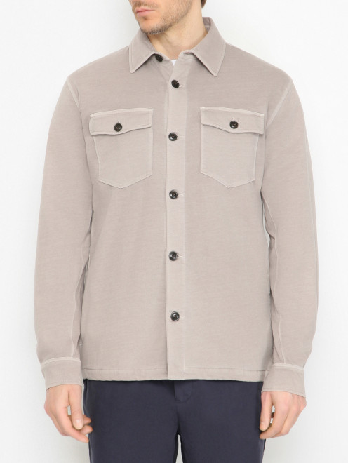 Куртка из хлопка с карманами Woolrich - МодельВерхНиз