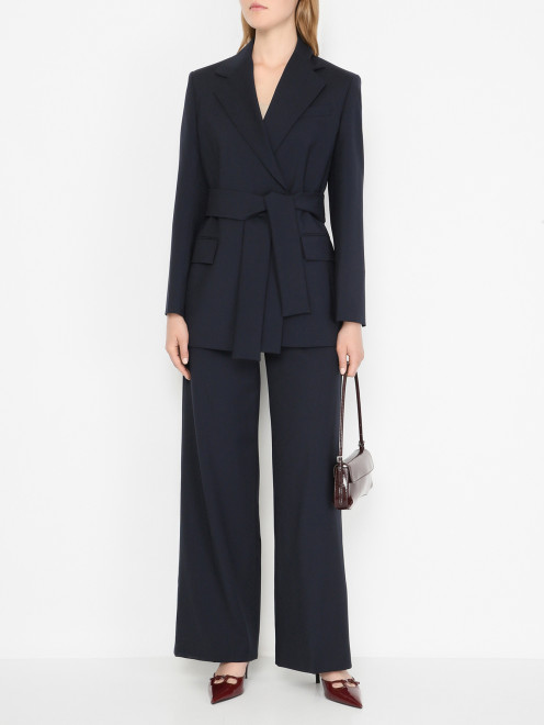Жакет из шерсти с поясом Weekend Max Mara - МодельОбщийВид