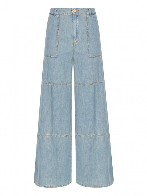 Широкие джинсы с карманами Moschino - Общий вид