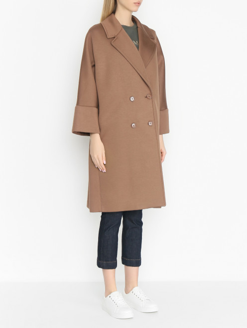Трикотажное пальто с карманами Max Mara - МодельВерхНиз