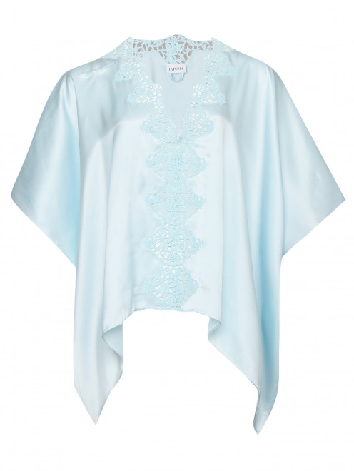 Блуза из шелка с кружевной отделкой La Perla - Общий вид