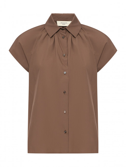 Блуза из хлопка с короткими рукавами Weekend Max Mara - Общий вид