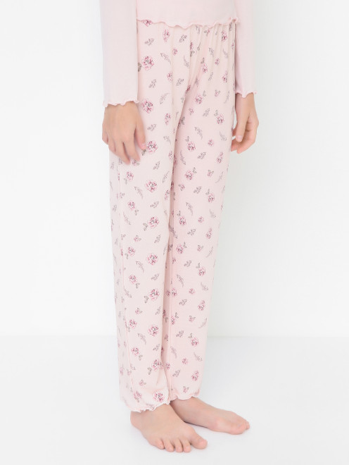 Пижама из модала с цветочным узором Story Loris - МодельВерхНиз