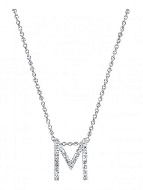 Подвеска-буква «М» из белого золота Safo Jewelry - Общий вид