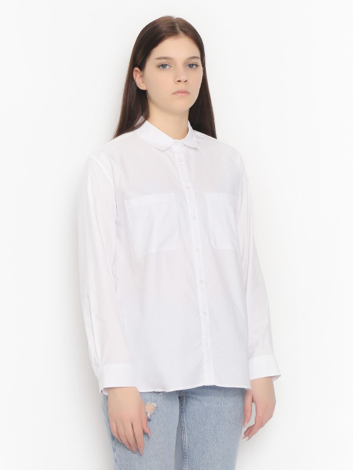 Блуза из хлопка с накладными карманами Ella B - МодельВерхНиз