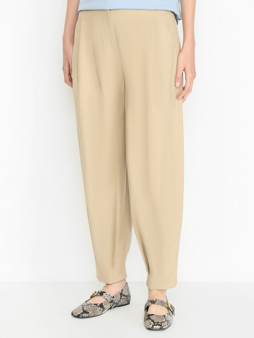 Брюки из хлопка с карманами Max Mara - МодельВерхНиз
