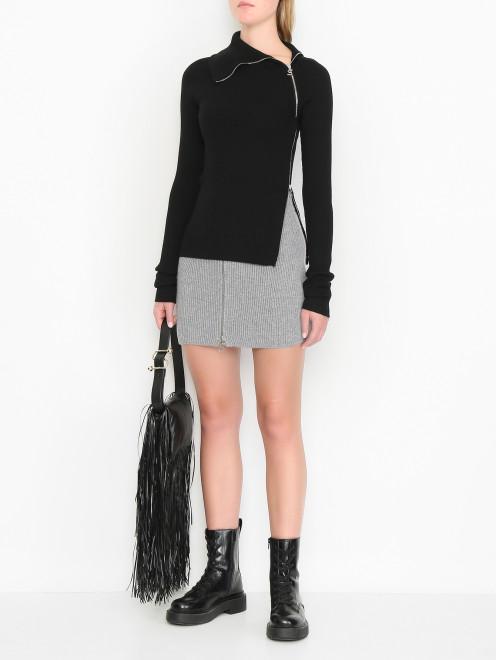 Сумка из кожи с бахромой Sportmax - МодельОбщийВид