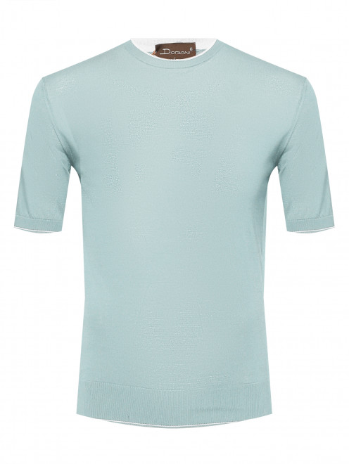 Футболка с круглым вырезом из хлопка и кашемира Doriani Cashmere - Общий вид