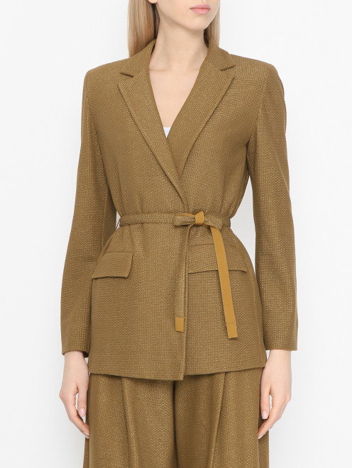 Трикотажный жакет с поясом Max Mara - МодельВерхНиз