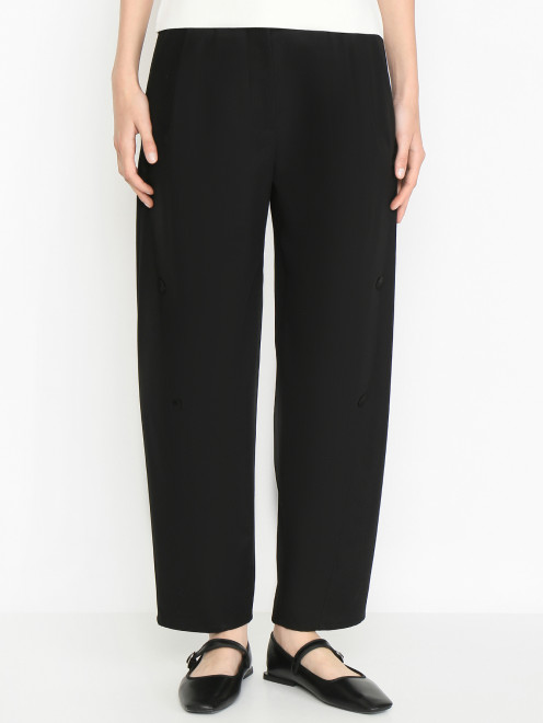 Брюки из хлопка с декором Max Mara - МодельВерхНиз