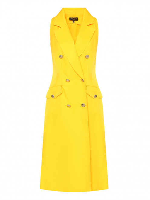 Двубортное платье-жилет из льна и хлопка Luisa Spagnoli - Общий вид