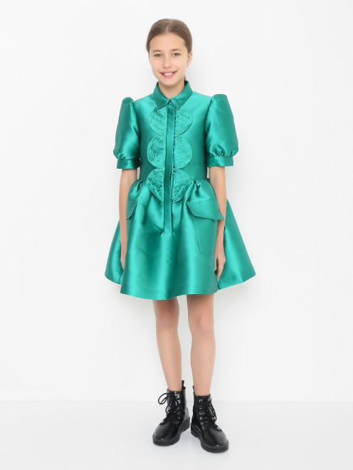Платье с объемными рукавами и юбкой Elie Saab - МодельОбщийВид