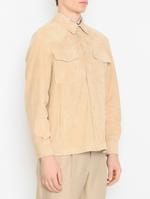Куртка из замши с карманами Dondup - МодельВерхНиз