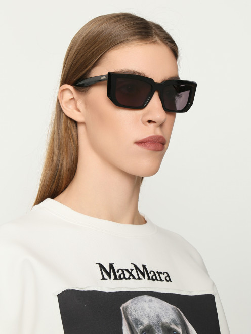 Очки солнцезащитные прямоугольной формы Max Mara - МодельОбщийВид