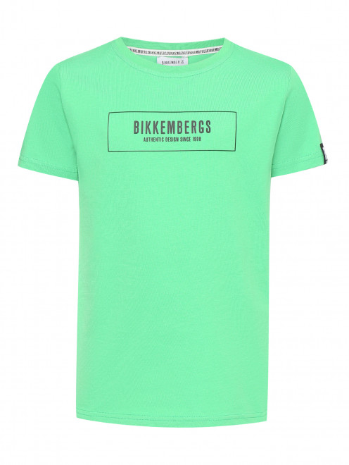 Футболка из хлопка с логотипом Bikkembergs - Общий вид
