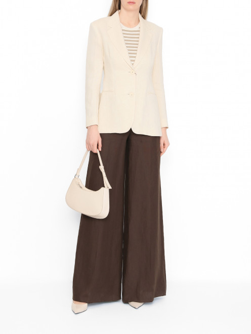 Однобортный жакет из льна Max Mara - МодельОбщийВид