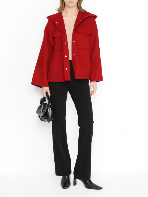 Полупальто из шерсти с карманами Weekend Max Mara - МодельОбщийВид