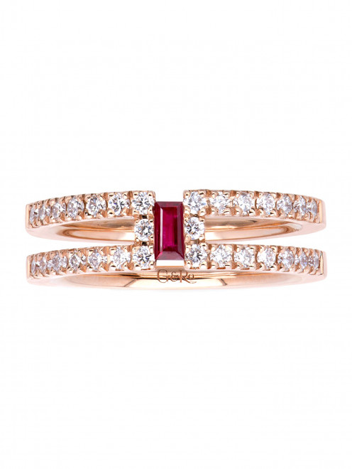 Кольцо Anillo H I am Red Gold&Roses - Общий вид