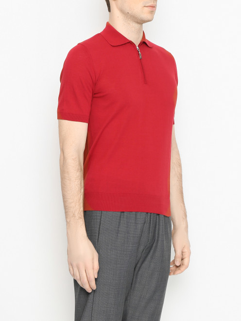Джемпер из хлопка с воротом поло Doriani Cashmere - МодельВерхНиз